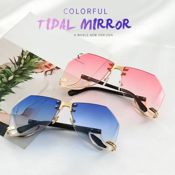 2024-New-Irregular-Rimless-Sunglasses-Women-Brand-Designer-Alloy-Frame-Oversize-Gradient-Sun-Glasses-Fashion-Female-3