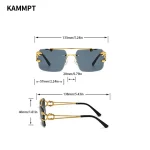 KAMMPT-Vintage-Rimless-Sunglasses-Men-Women-Fashion-Oversized-Square-Shades-Eyewear-New-Double-Bridge-Gradient-UV400
