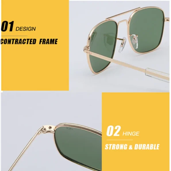 Men-Aviation-AO-Sunglasses-With-Glass-Lenes-Vintage-Classic-Brand-Designer-American-Army-Military-Optical-Sun-3