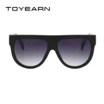 TOYEARN-Fashion-Brand-Designer-Vintage-Flat-Top-Sunglasses-Women-Rivet-Shades-Sun-Glasses-For-Female-Gafas