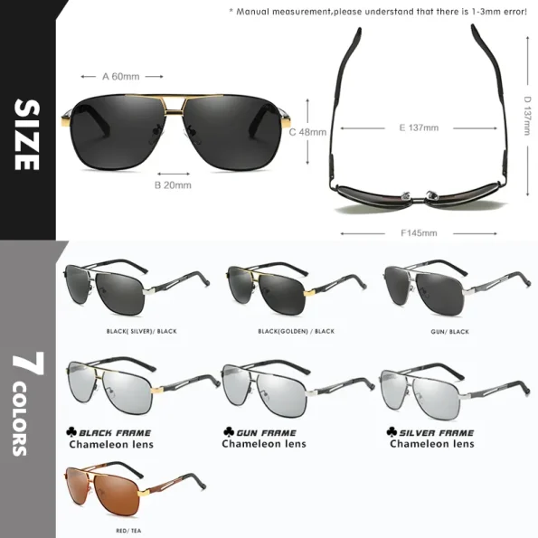 Top-Aluminum-Magnesium-Square-Polarized-Photochromic-Sunglasses-Men-Sun-Glasses-Military-Safety-Driving-Oculos-De-Sol-3